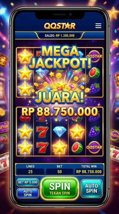 Layar utama qqstar — antarmuka bersih setelah instalasi